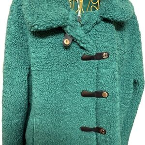 Emerald Teddy Jacket with Toggle Closures